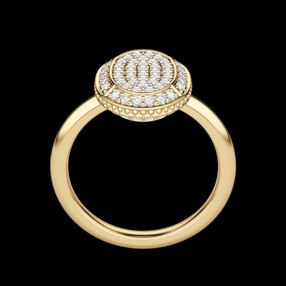 Oval Pavé Ring - Picture 2 of 9